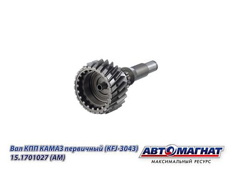 15.1701027 (АМ) Вал КПП КАМАЗ первичный (KFJ-3043)