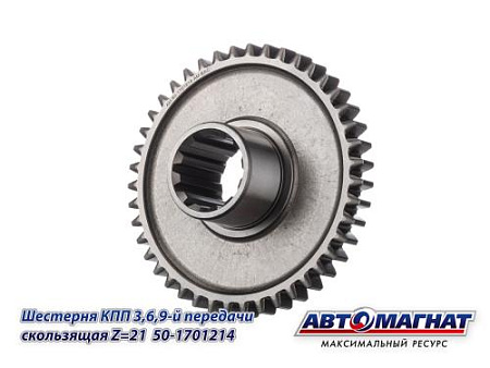 50-1701214 (АМ) Шестерня КПП МТЗ 3, 6-й передачи Z=43 (KFJ-5001)