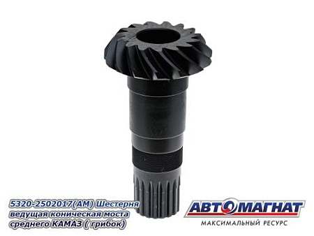 5320-2502017(АМ) Шестерня ведущая коническая моста среднего КАМАЗ ( грибок)