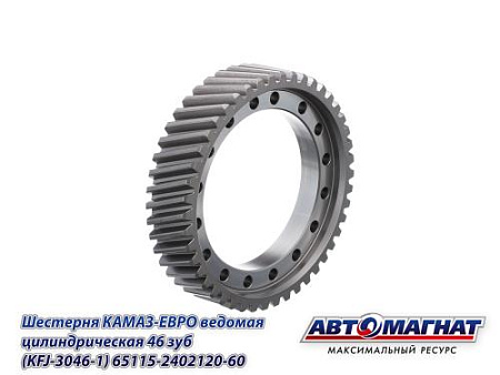 65115-2402120-60 (АМ) Шестерня КАМАЗ-ЕВРО ведомая цилиндрическая 46 зуб. (KFJ-3046-1)