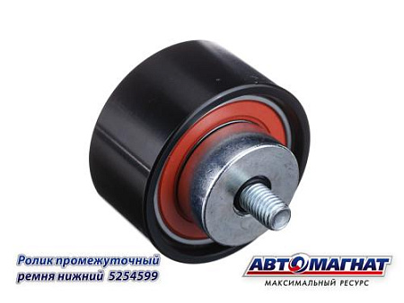 5254599 (АМ) Ролик ГАЗ-3302 Бизнес дв.CUMMINS ISF 2.8 промежуточный ремня нижний (30)