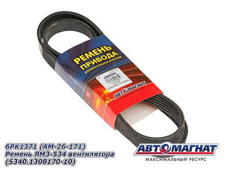 6PK1371 (АМ) Ремень ЯМЗ-534 вентилятора (5340.1308170-10) (10)