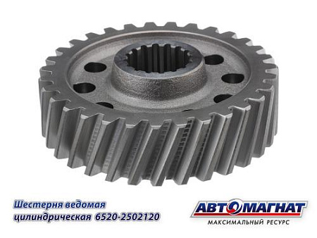 6520-2502120 (АМ) Шестерня КАМАЗ-ЕВРО  ведомая цилиндрическая привода среднего моста